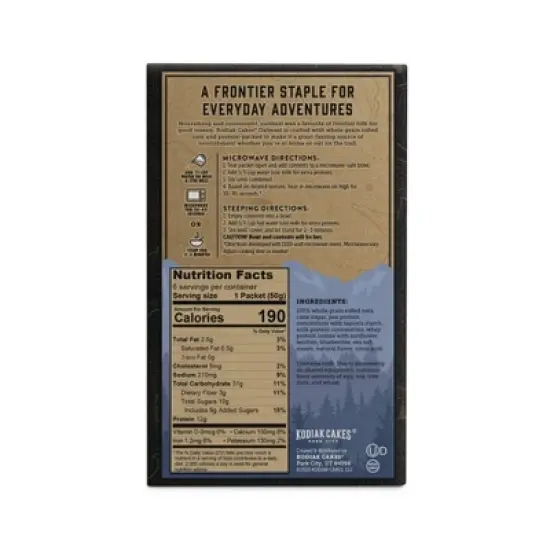 Kodiak Protein-Packed Instant Oatmeal Blueberries & Cream - 6ct image {1}