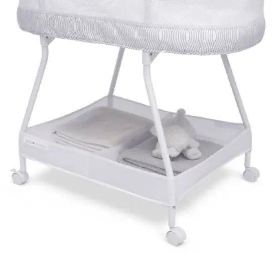 Delta Children Curve Bassinet - White and Gray image {5}