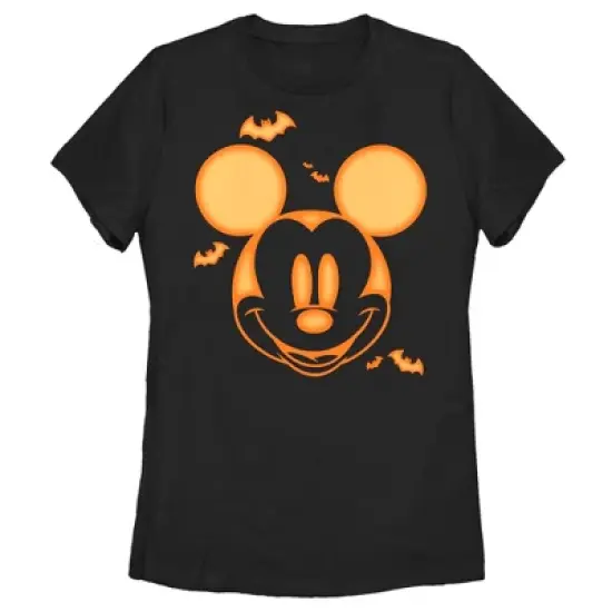 Women's Mickey & Friends Halloween Pumpkin Face T-Shirt image {3}