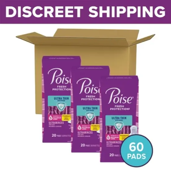 Poise Ultra Thin Pads with Wings - Maximum Absorbency image {8}