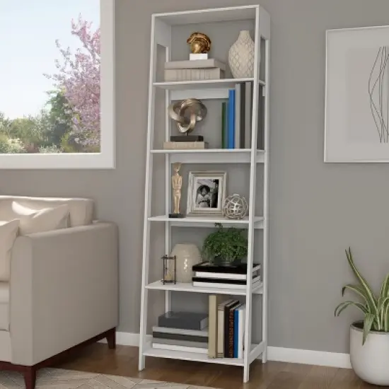Hastings Home Ladder-Style 5-Tiered Bookcase image {5}