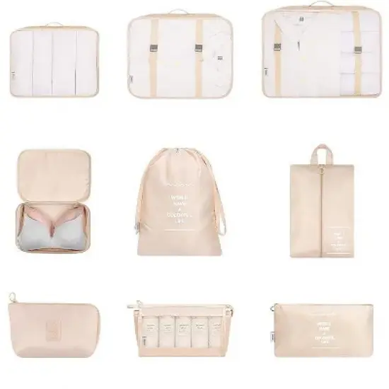 Maison 9pc Luggage Travel Organizer Cubes image {5}