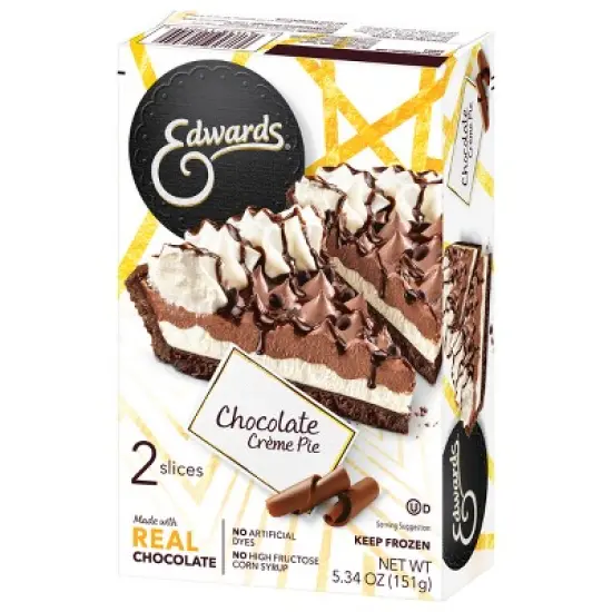 Edwards Singles Frozen Desserts Chocolate Cr&egrave;me Pie Slices - 5.34oz/2ct image {6}
