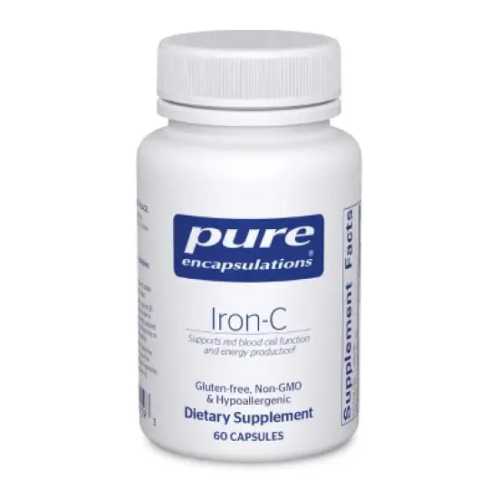 Pure Encapsulations Iron-C - 15 mg Iron - 175 mg Vitamin C - Red Blood Cell Support* - Energy Production - Gluten Free & Vegan image {8}