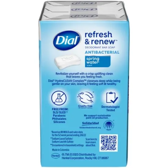 Dial Antibacterial Deodorant Spring Water Bar Soap - 4oz/3ct image {9}