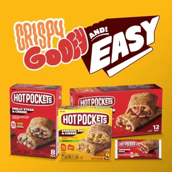 Hot Pockets Croissant Crust Sausage, Egg & Cheese Frozen Breakfast Sandwiches - 17oz/4ct image {5}