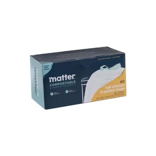 Matter Compostable Tall Kitchen Trash Bags - 13 Gallon/40ct image {1}