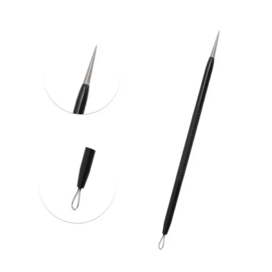 Unique Bargains Dual-Ended Pimple Extractor 4.72" Black 1 Pc image {2}