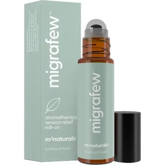 MigraFew Aromatherapy Migraine Roll On, Headache Relief Roll On with Peppermint, Spearmint & Lavender for Head Tension & Pressure, M3, .33 oz image {7}