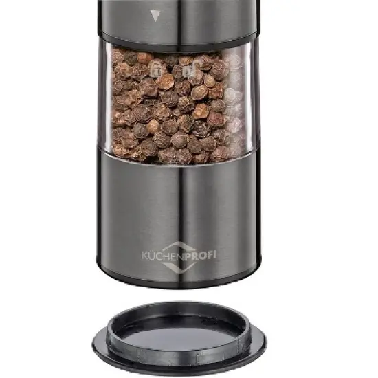 Kuchenprofi "Boston" Electric Salt and Pepper Mill, s/s, acrylic, 2" dia. x 9" image {2}