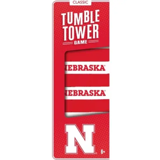 MasterPieces Real Wood Block Tumble Towers - NCAA Nebraska Cornhuskers image {1}