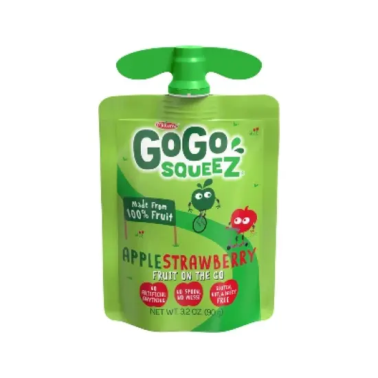 GoGo SqueeZ Applesauce and Fruit Puree Apple Strawberry Pouches - 38.4oz/12ct image {1}