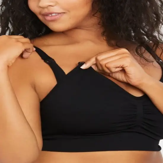 Plus Size Seamless Clip Down Maternity and Nursing Bra | Motherhood Maternity image {3}