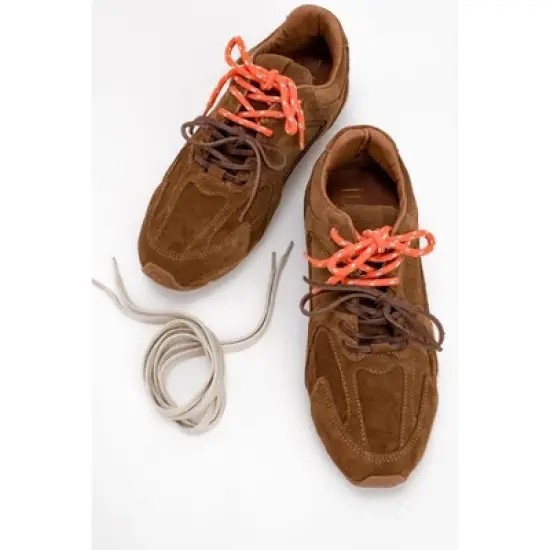 Selena - Cognac Brown Suede Leather Sneakers (Women) ￼￼| Forever & Always Shoes image {2}