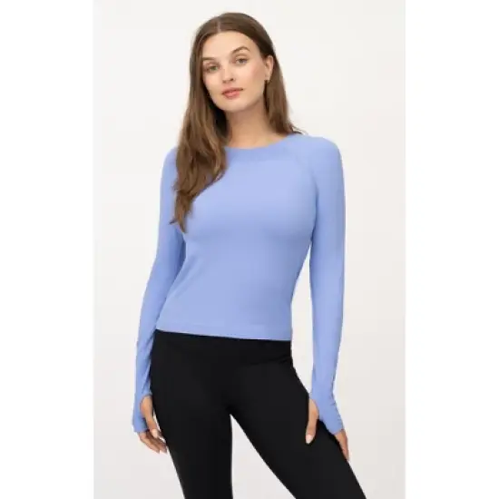 Yogalicious Womens Seamless Zaia Long Sleeve Active Shirt image {7}