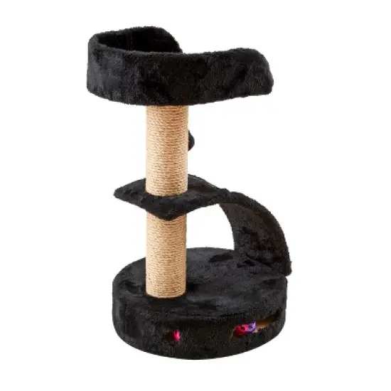 Two by Two Memphis - Black Scratching Post Cat Furniture - 13.8 in. Tall image {11}