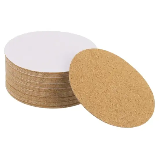 Unique Bargains Cork Durable Heat Resistant Round Coasters for Tableware image {5}