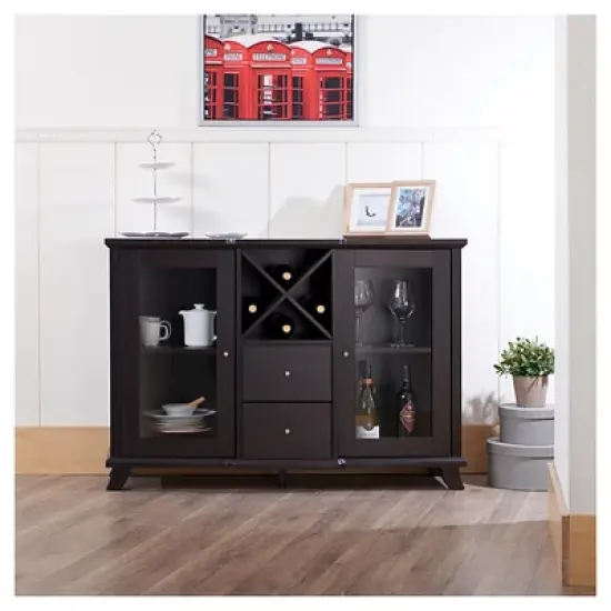 Antonette Transitional Multi-Storage Dining Buffet Cappuccino - HOMES: Inside + Out image {2}