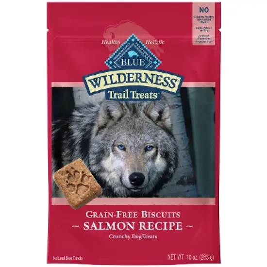 Blue Buffalo Wilderness Trail Treats High Protein Grain-Free Crunchy Dog Treats Biscuits Salmon Recipe image {4}