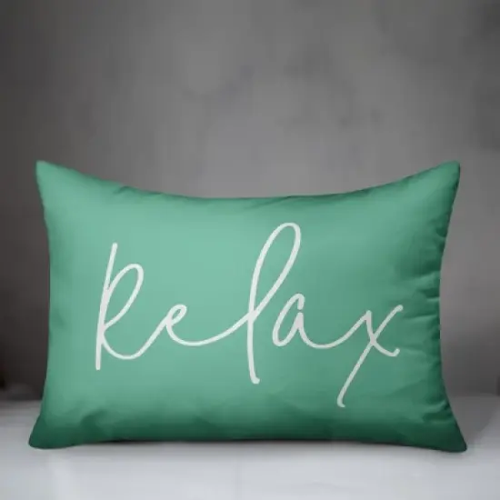 Creative Products Relax Thin Script Mint 14x20 Indoor / Outdoor Pillow image {1}