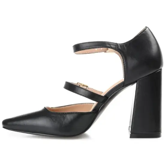 Journee Collection Womens Isadorah Mary Jane Mid Block Heel Square Toe Pumps image {1}