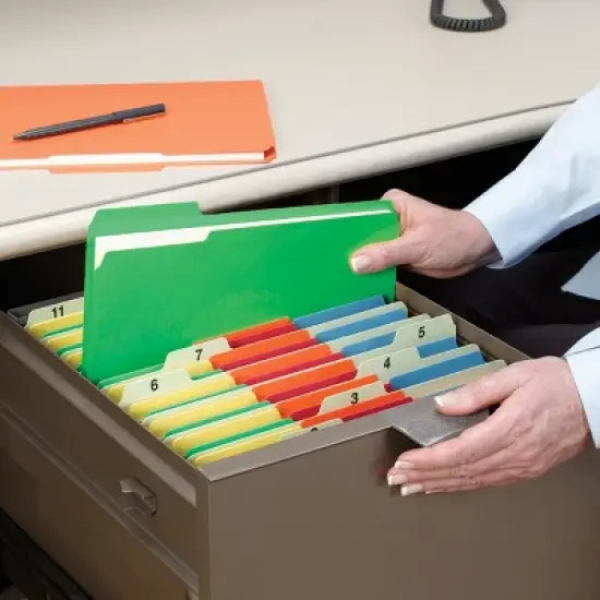 Smead File Folder, Reinforced 1/3-Cut Tab, Letter Size, 100 per Box image {5}