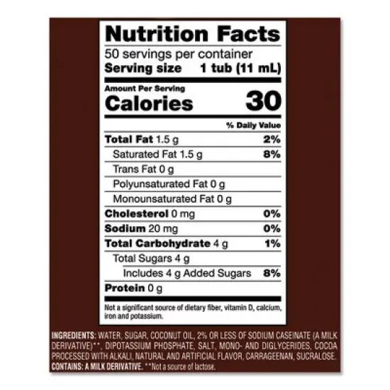 Coffee mate Liquid Coffee Creamer, Snickers, 0.38 oz Mini Cups, 50 Cups/Box image {2}