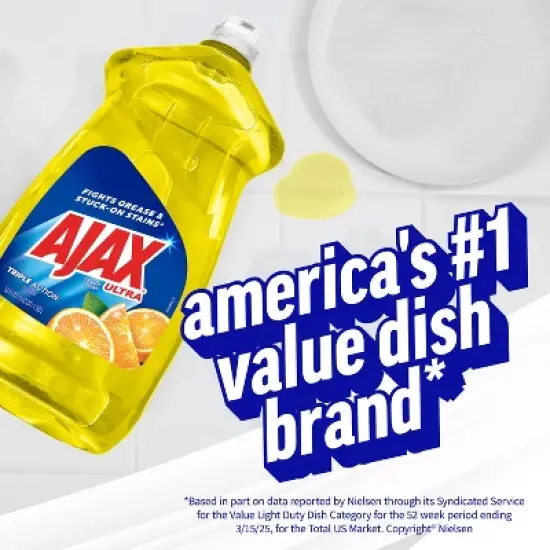 Ajax Ultra Lemon Super Degreaser Dishwashing Liquid Dish Soap image {7}