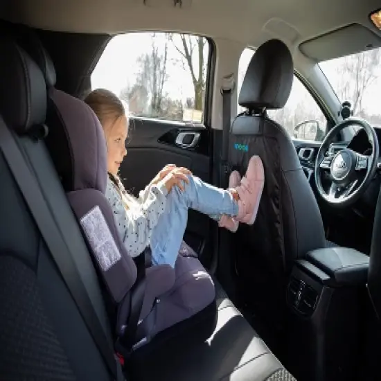 Enovoe Back Car Kick Mats Seat Protector with Waterproof Protection for Upholstery, XL, 2 Pack image {1}