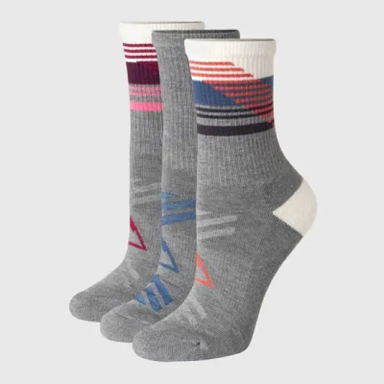 Hanes Explorer Downtown Streets 3pk Crew Socks - Red 5-9 image {2}