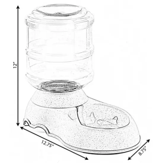 PawsMark Automatic Self Dispensing Gravity Pet Feeder and Waterer for Cats and Dogs image {7}