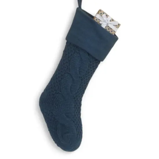Personalization Mall Cozy Cable Knit Christmas Stocking image {5}