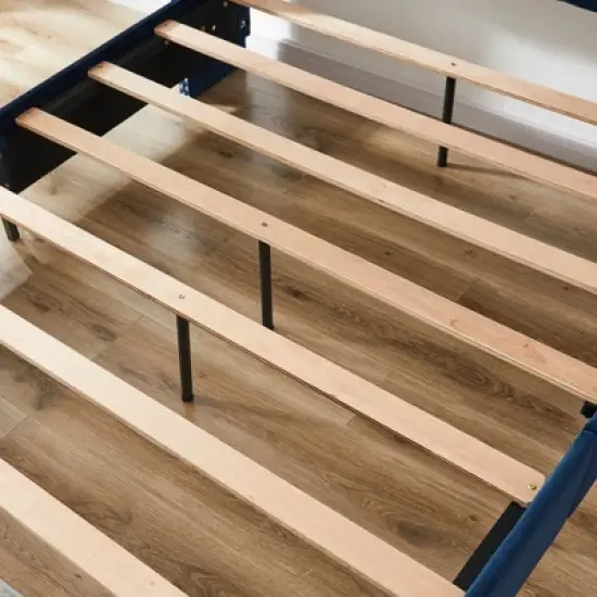 Button-Tufted Platform Bed with One Nightstand - ModernLuxe image {8}