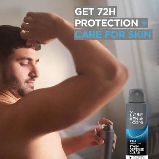 Dove Men+Care 72-Hour Stain Defense Dry Spray Antiperspirant & Deodorant Clean - 3.8oz image {7}