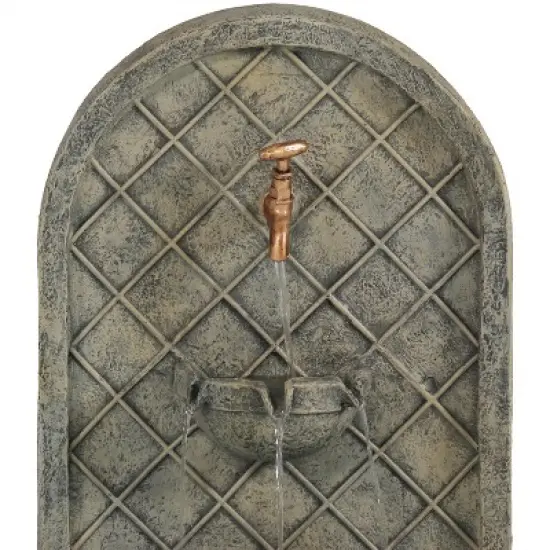 Sunnydaze 26"H Electric Polystone Messina Outdoor Wall-Mount Water Fountain image {2}