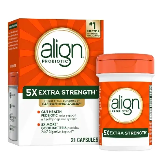 Align 5X Extra Strength Daily Probiotic Supplement - Capsules 21ct image {9}