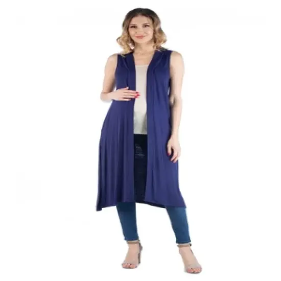 Sleeveless Long Maternity Cardigan image {5}