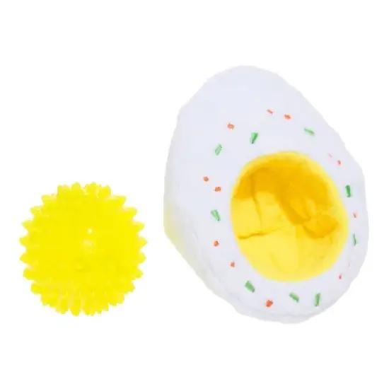 BARK Spring Picnic in the Bark Deviled Begg Dog Plush Toy - 2pc image {2}