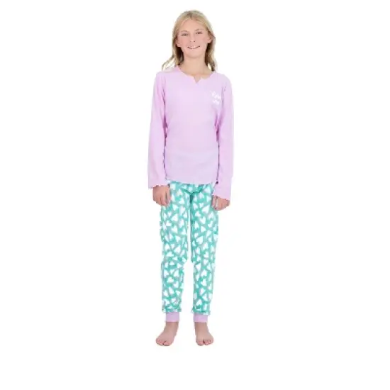Sleep On It Girls 2-Piece Fleece Pajama Set - Follow Your Heart image {1}