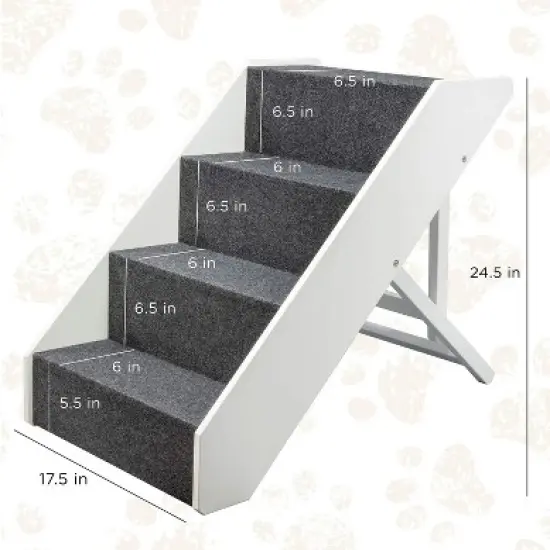 Arf Pets Dog Stairs, Wood Pet Steps for Small & Large Dogs image {1}
