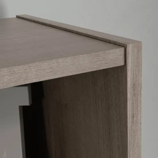 71.18" 5 Shelves Beginnings Vertical Bookcase Silver Sycamore- Sauder image {2}