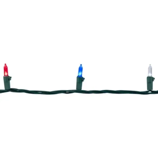 Northlight LED Mini Patriotic String Lights - Red, White and Blue - 32.75' - Green Wire - 100ct image {2}