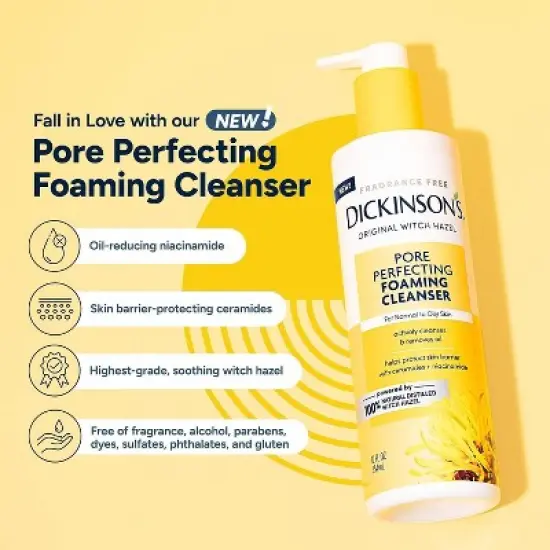 Dickinson's Original Witch Hazel Pore Perfecting Foaming Daily Cleanser - 12fl oz image {8}