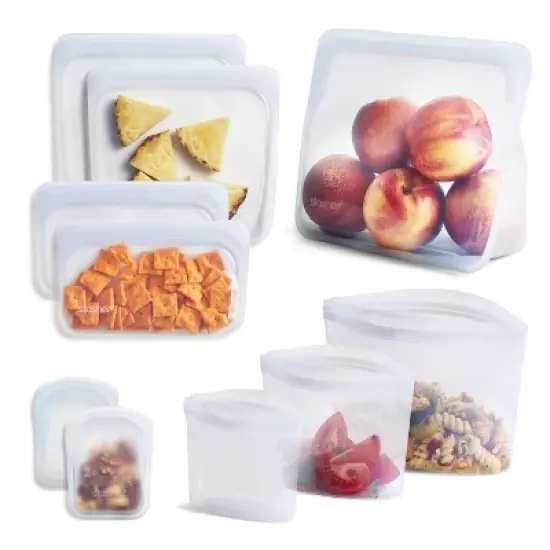 stasher Starter Kit Reusable Food Storage Bags - Clear - 10pk image {1}