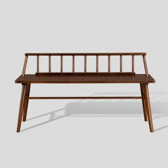 Transitional Low-Back Spindle Entryway Bench - Saracina Home image {2}