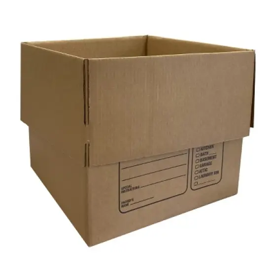 UBMOVE Pack of 10 Premium Large Corrugated Moving Boxes with Handles, 18" x 18" x 24" image {9}