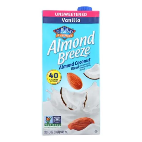 Almond Breeze - Almond Coconut Milk - Vanilla - Case of 12 - 32 fl oz image {1}