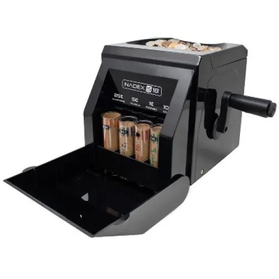 Nadex Coins&trade; S18 Manual Coin Sorter and Wrapper in Black image {2}