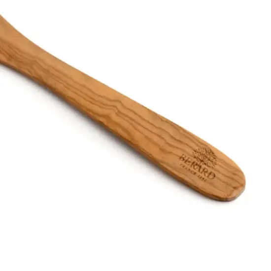 Berard Handcrafted Olive Wood 13 Inch Curved Slotted Spatula image {3}