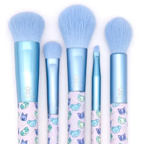 MODA Brush Pretty Paws 5pc Puppy Makeup Brush Kit, Includes Domed Shader, Angle Liner, and Accentuate Makeup Brushes image {3}